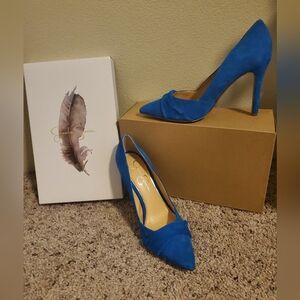 Jessica Simpson Blue Heels Classic Suede Pumps